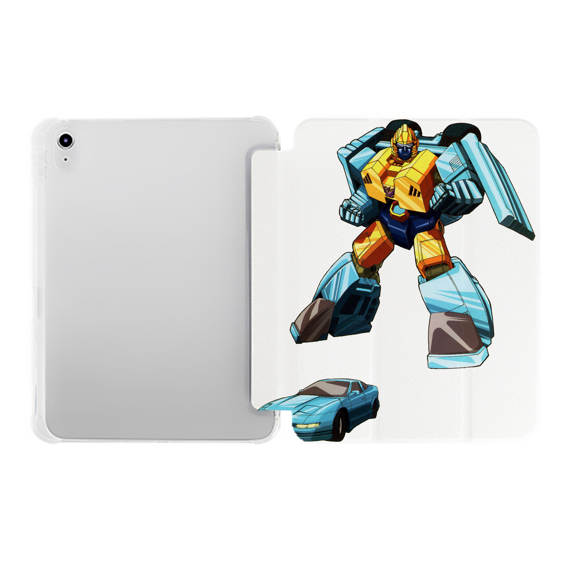 （画像用）  IPad ケース ペン収納付き 三つ折りスタンド PUレザー×シリコン 対応機種9.5/10.5/10.9インチ